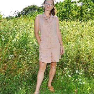 Taupe Linen Dress